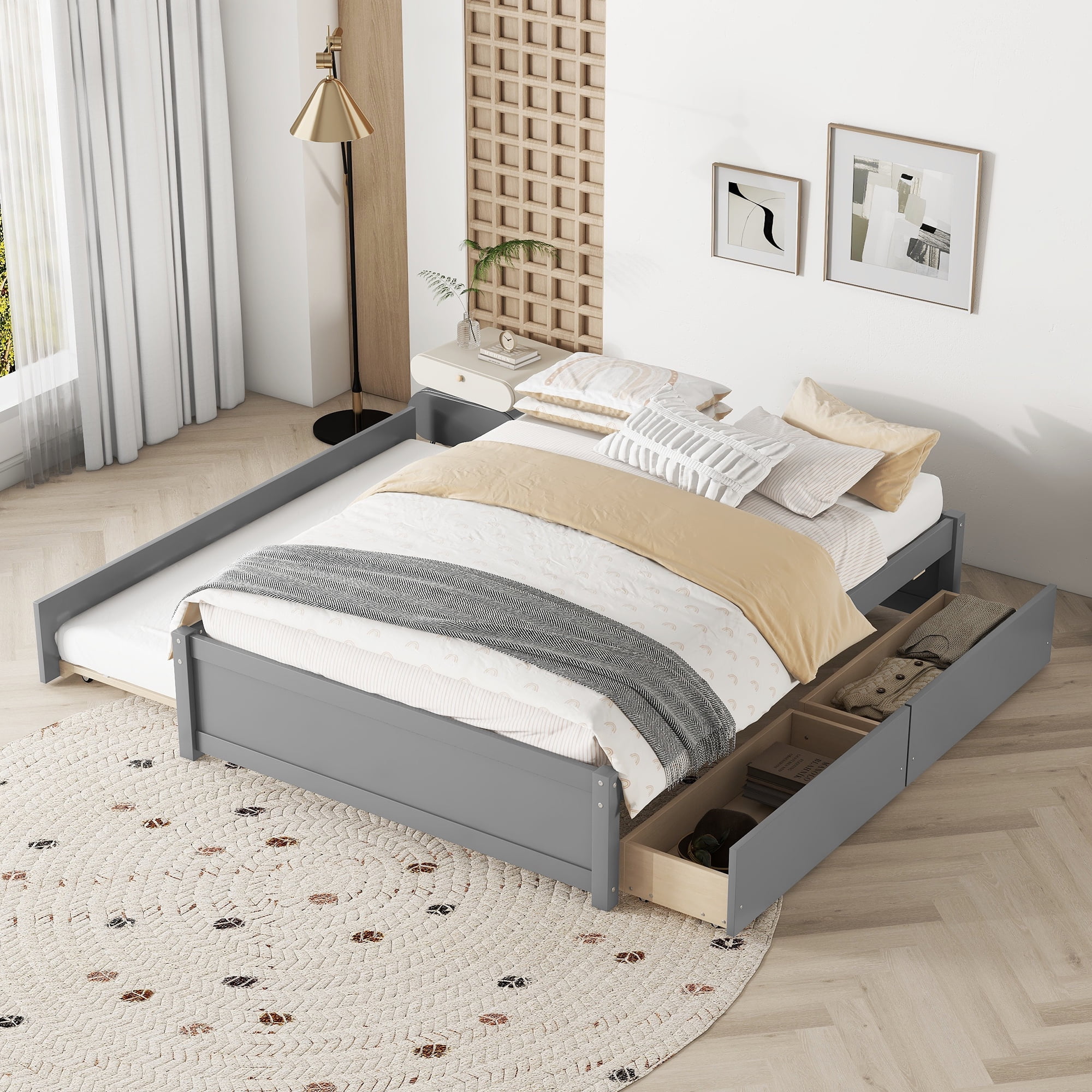 Unlocking Your Bedroom's Potential The Full Size Bed With Trundle and 4
