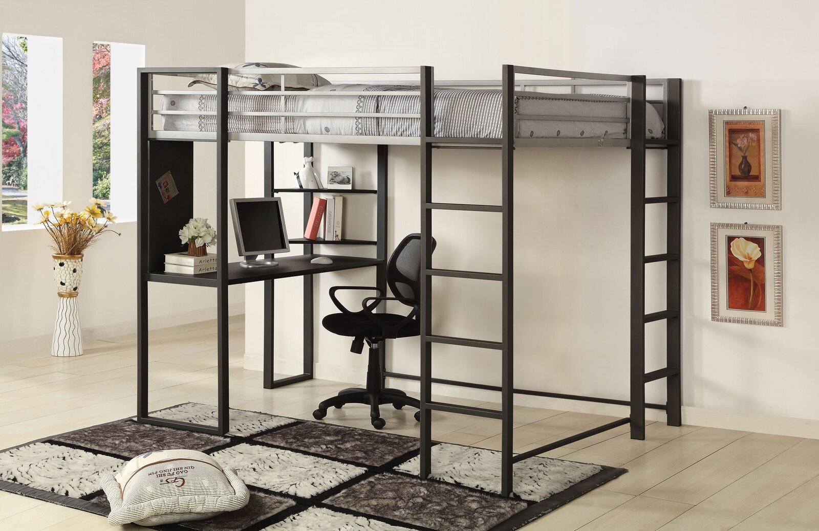 Unlocking Your Room's Potential with a Double Bed Loft and Integrated Desk 2