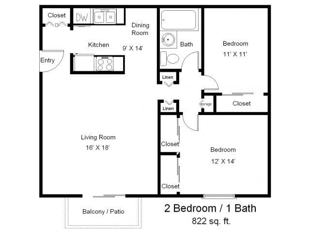 Unpacking the Genius of Two Bedroom One Bath Floor Plans 3