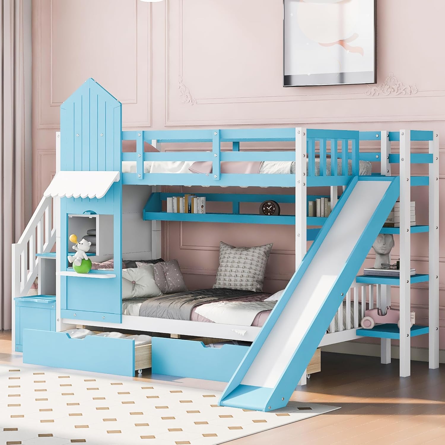 Unpacking the Magic Behind Bunk Beds with Slides and Stairs for Growing Kids 2