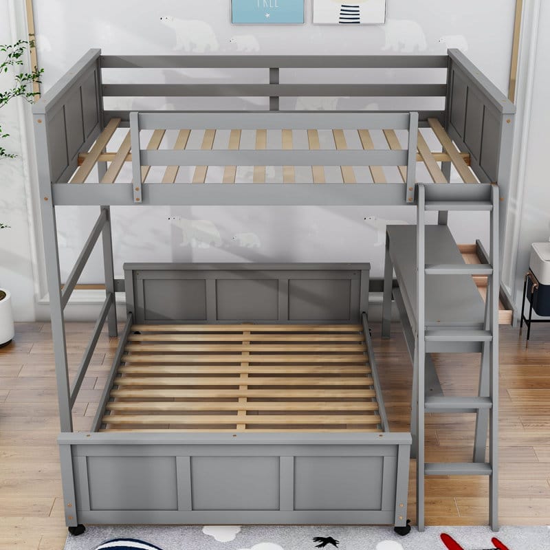 Unpacking Wayfair Bunk Beds with Desks A 5