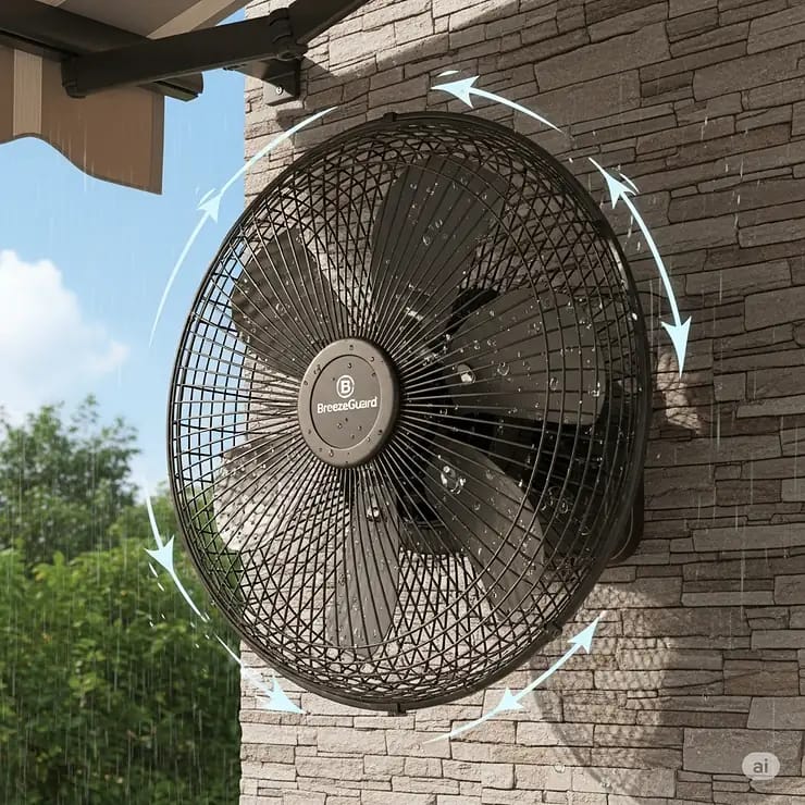 wall mounted oscillating outdoor fan 4