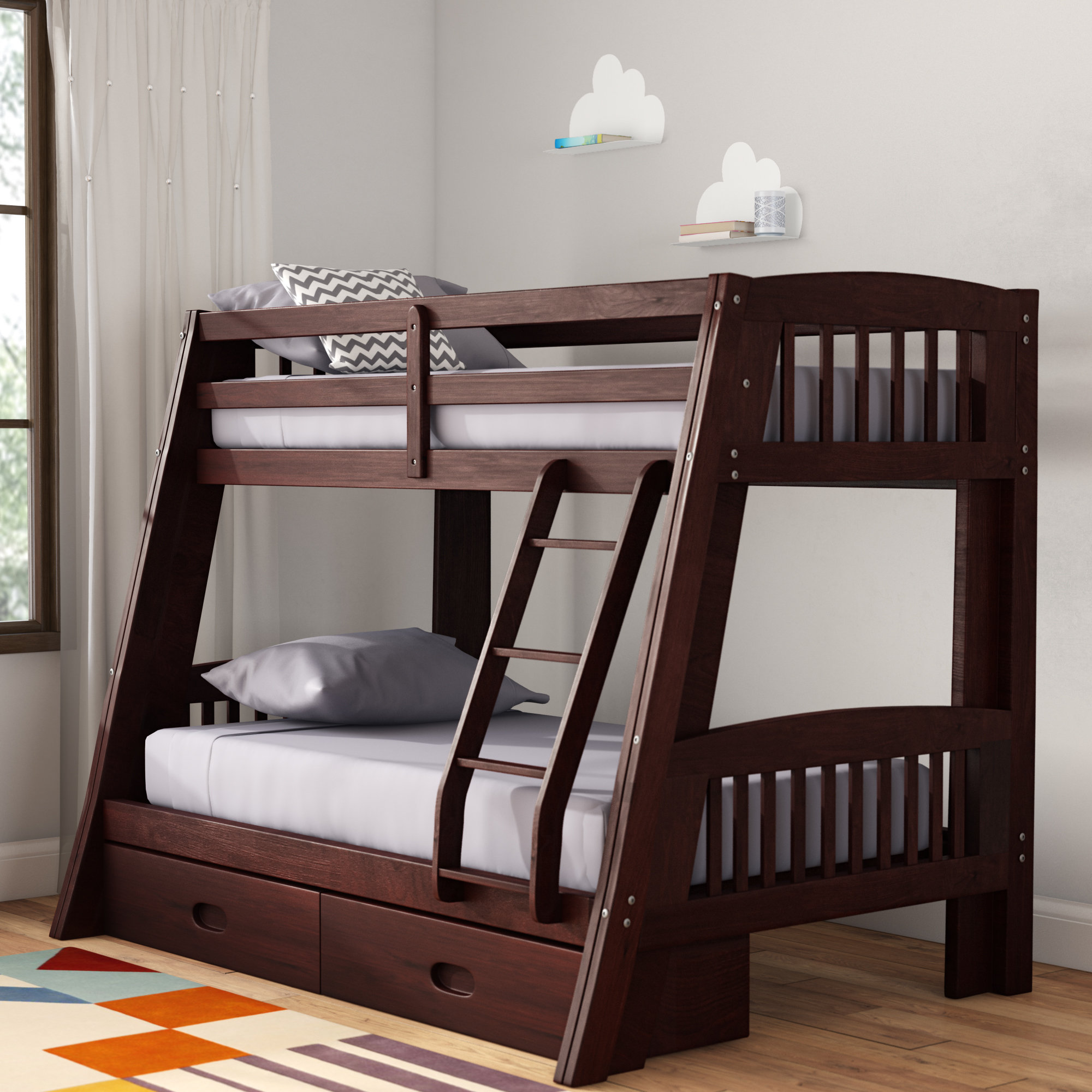 wayfair bunk beds twin over full 2