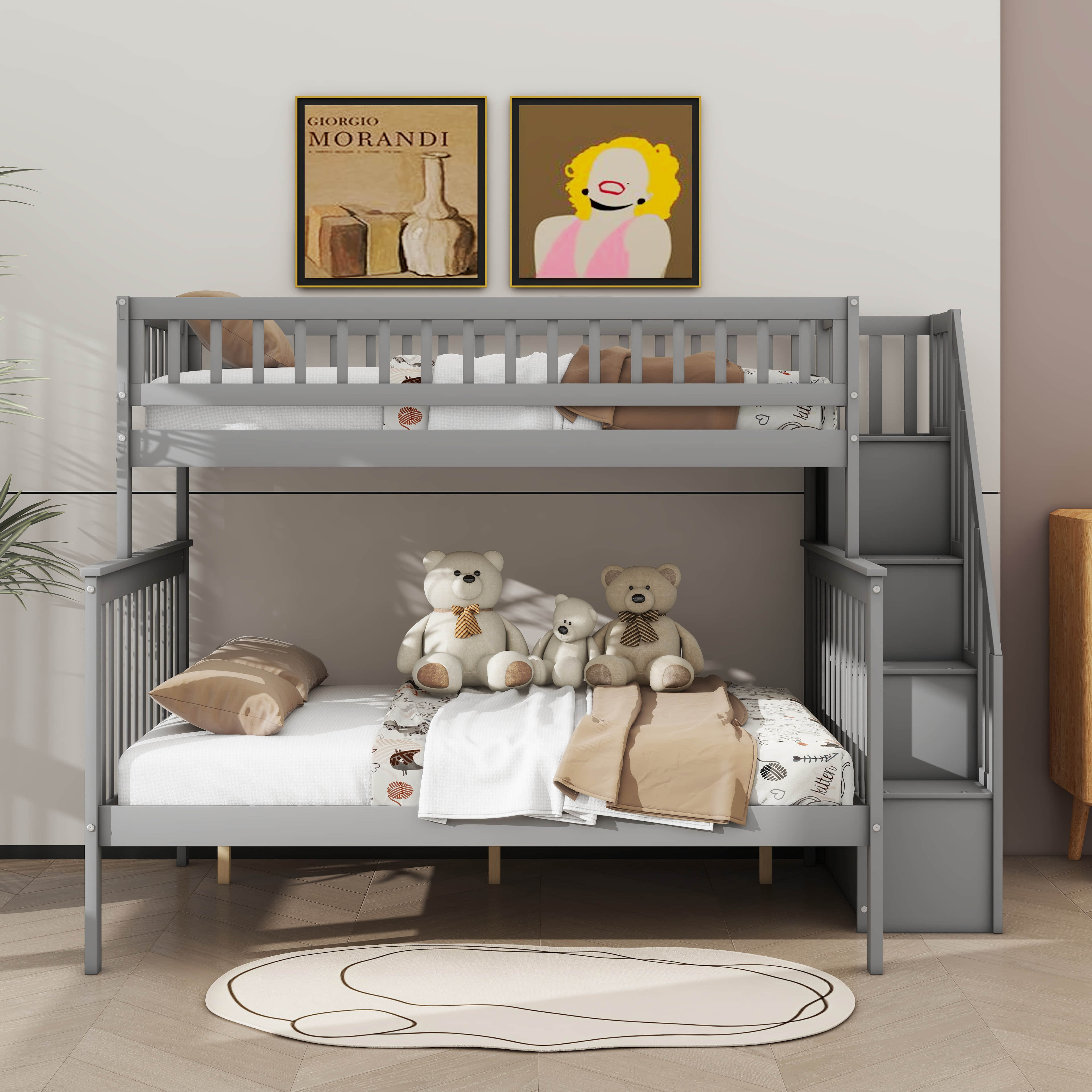 wayfair bunk beds twin over full 4