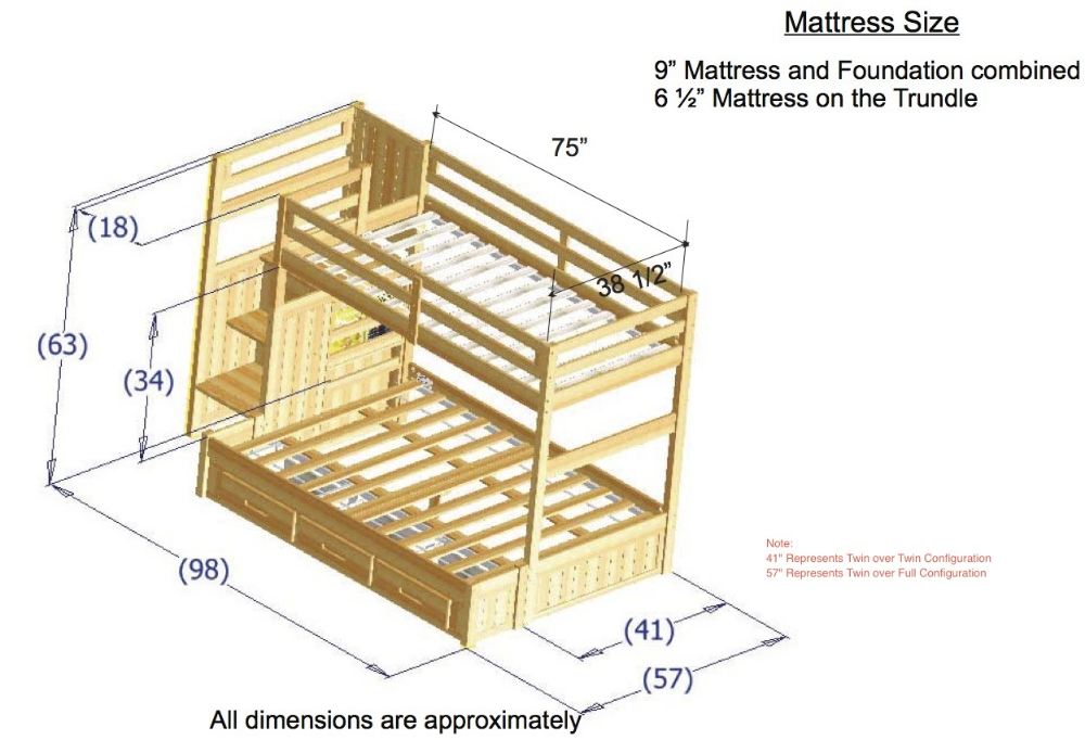 what are the dimensions of a bunk bed mattress 3