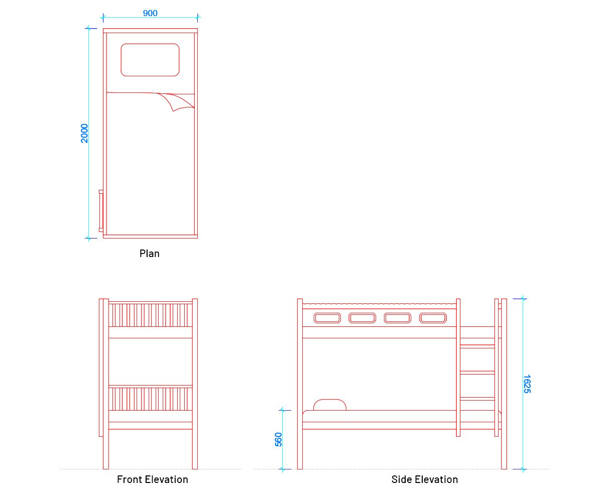 what are the dimensions of a bunk bed mattress 5