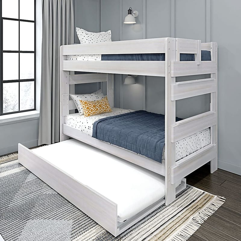 white bunk bed with trundle 3