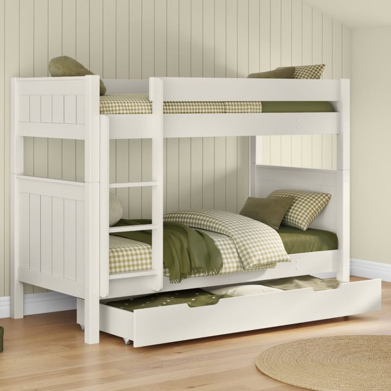 white bunk bed with trundle 4