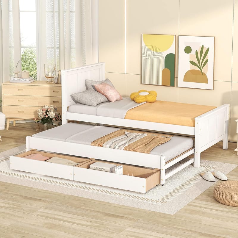 white twin daybed with trundle 5