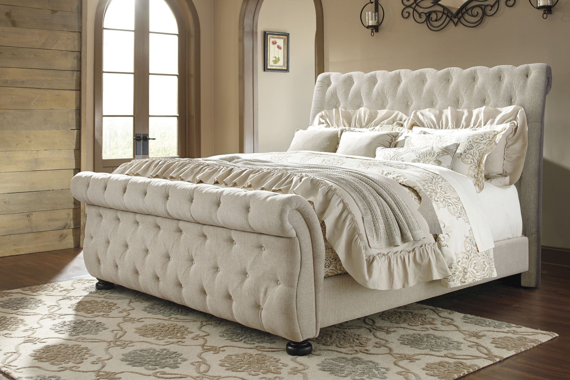 willenburg king upholstered sleigh bed 1