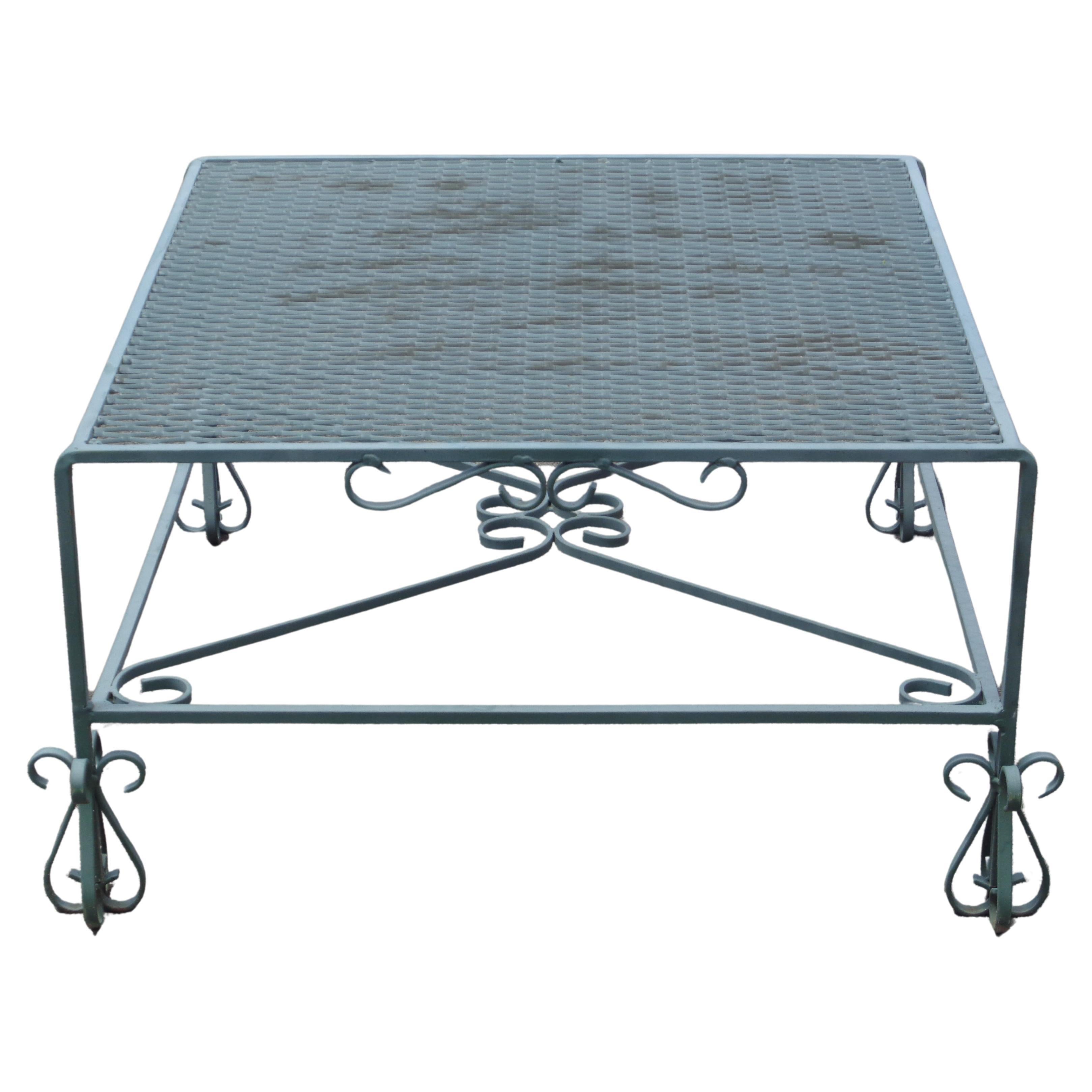 wrought iron patio coffee table 3
