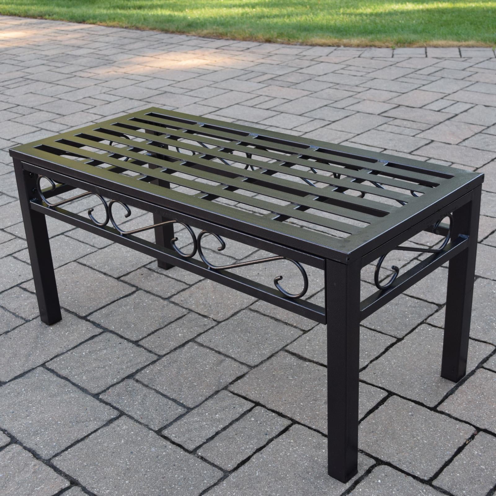 wrought iron patio coffee table 1