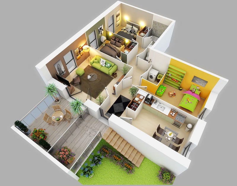 small home plans with 3 bedrooms 2