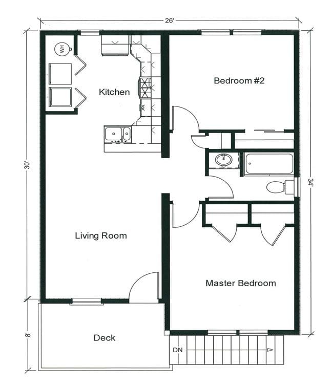 2 bedroom home floor plans 3