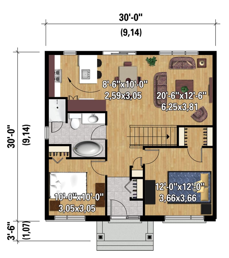 home plan for 900 sq ft 2