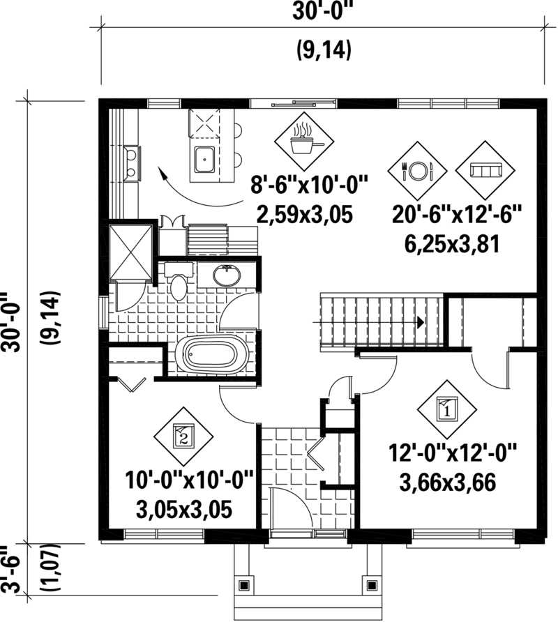 home plan for 900 sq ft 5