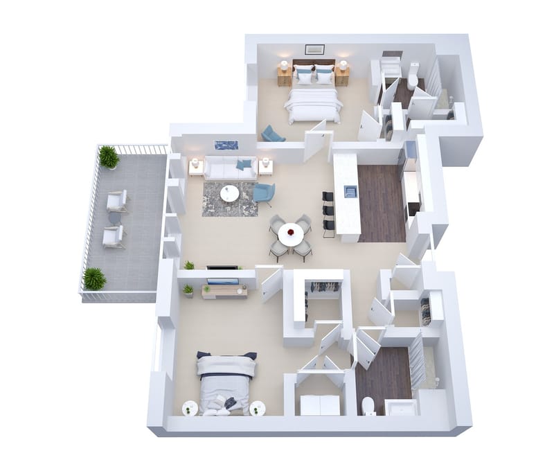 2 bedroom apartment floor plans 3