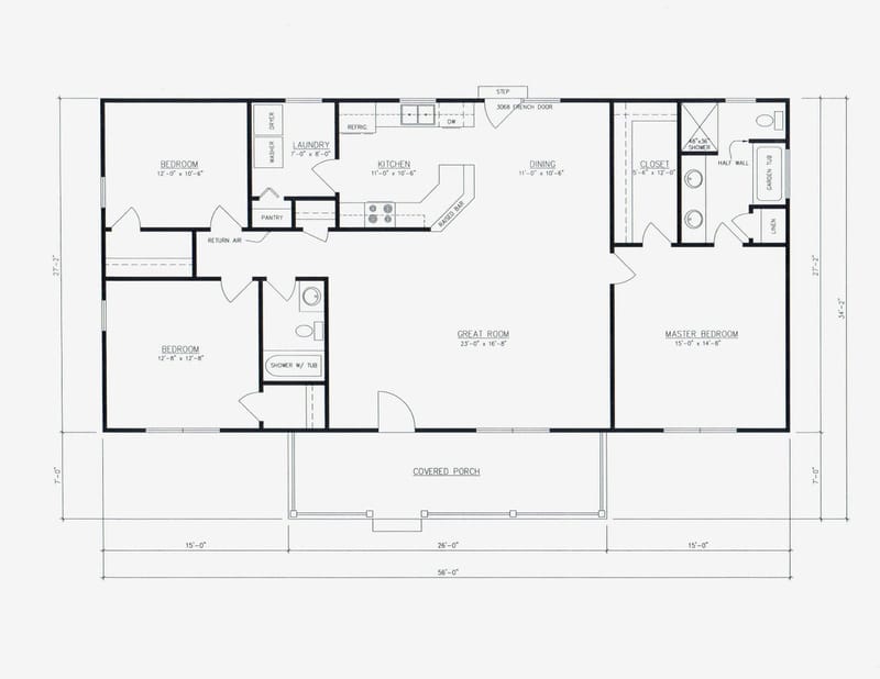 Finding the Perfect Flow in a 3 Bedroom 2 Bathroom Floor Plan 2