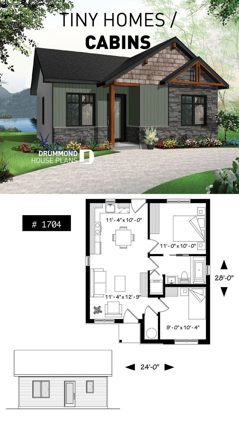 The Art of Small Living Two Bedroom Tiny House Floor Plan Inspiration 4
