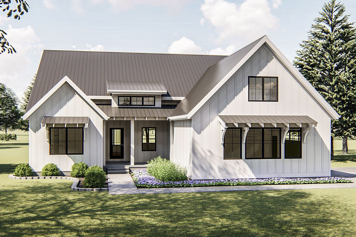 1 story modern farmhouse plans