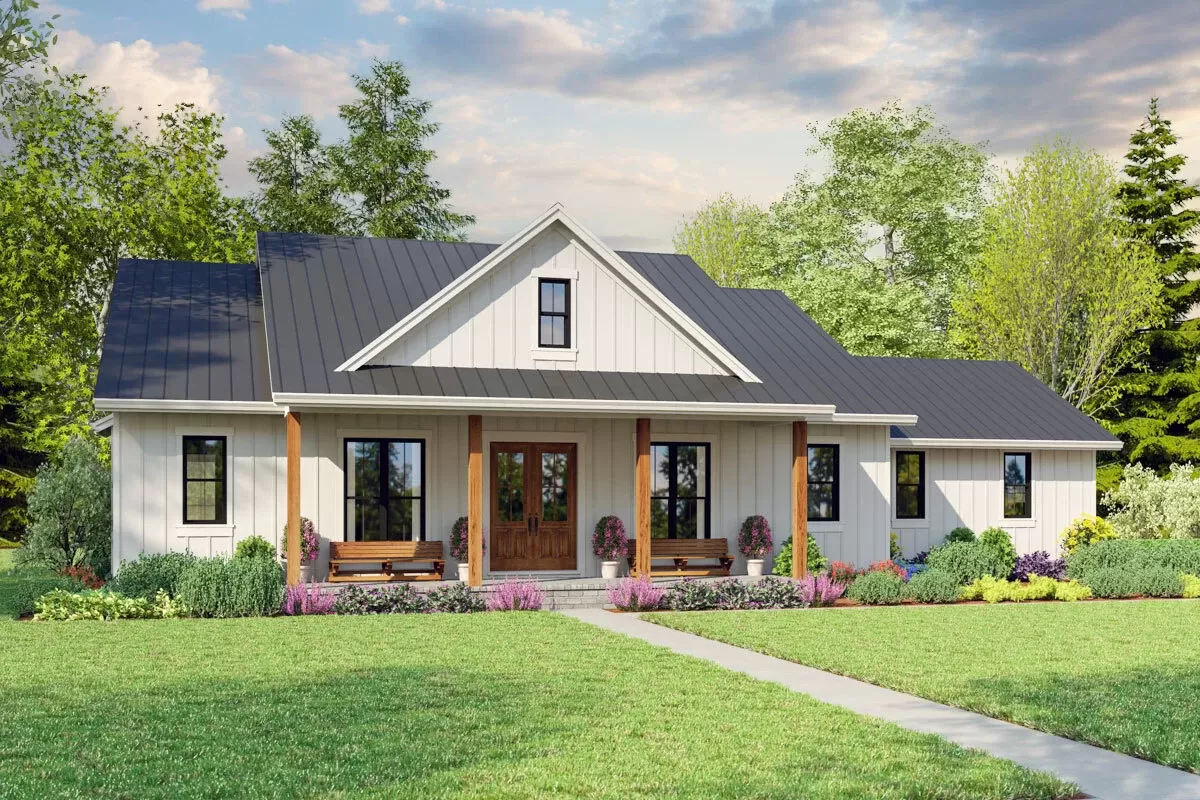 1 story modern farmhouse plans