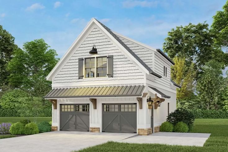 2-car garage with living space above plans