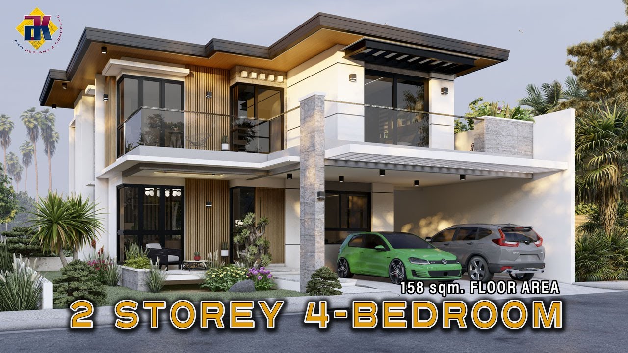 2 storey 4 bedroom house design