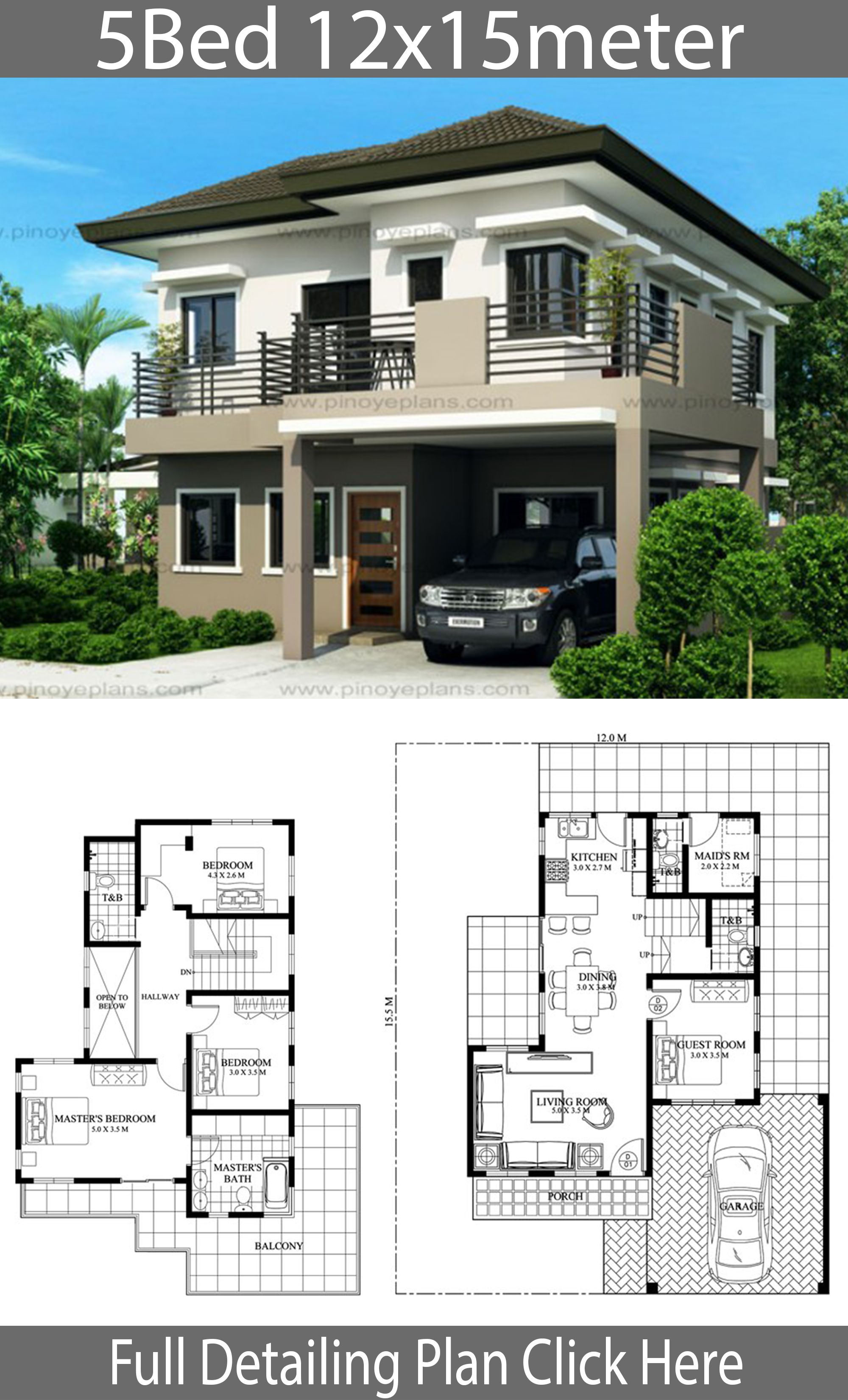 2 storey 5 bedroom house designs