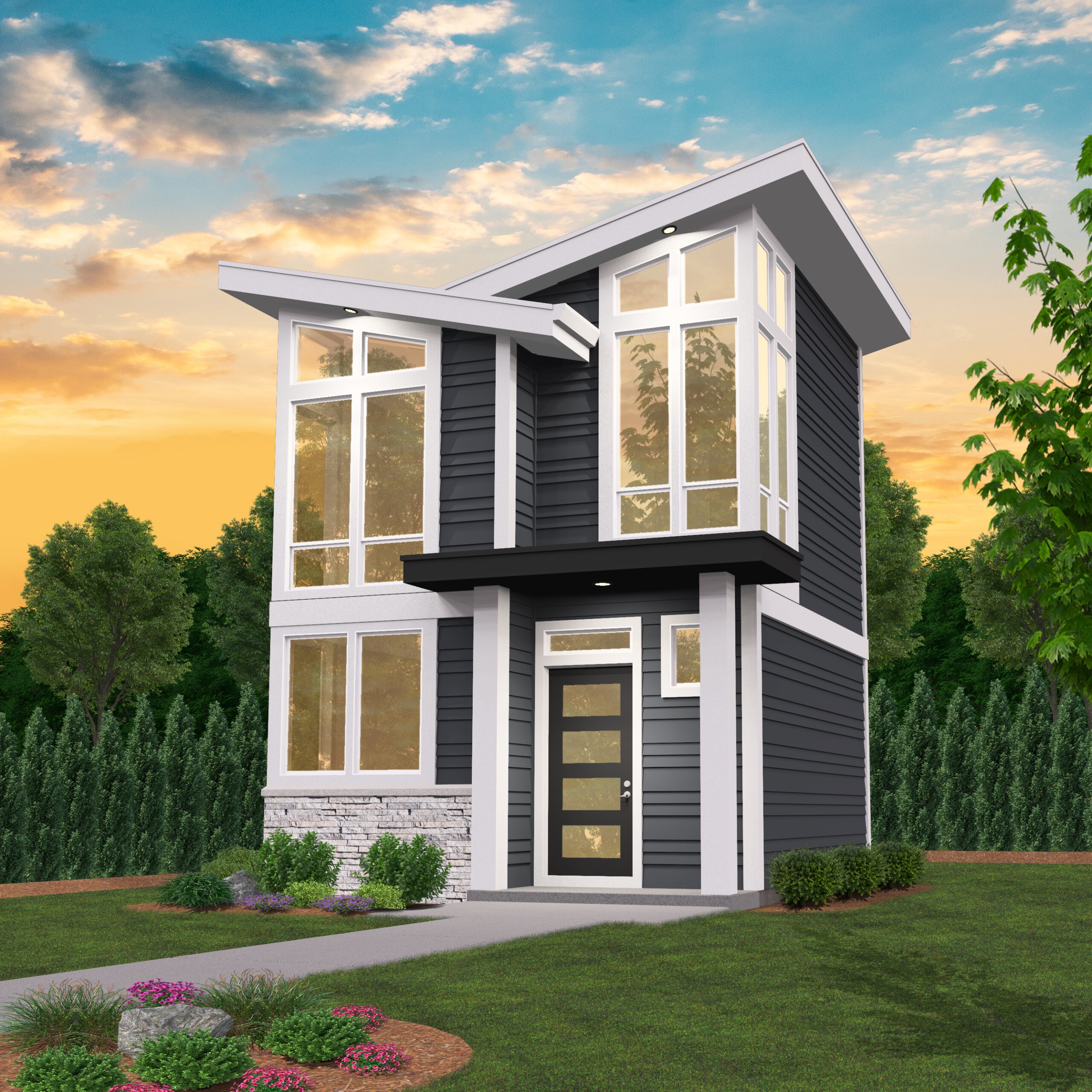 2 story tiny house plans