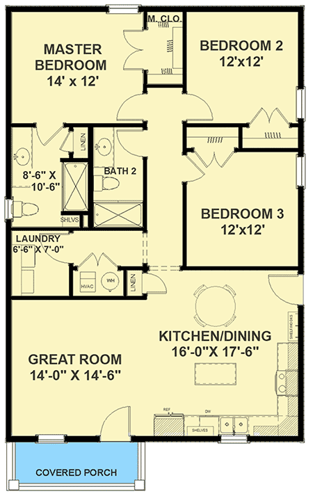 3 bed cottage floor plans