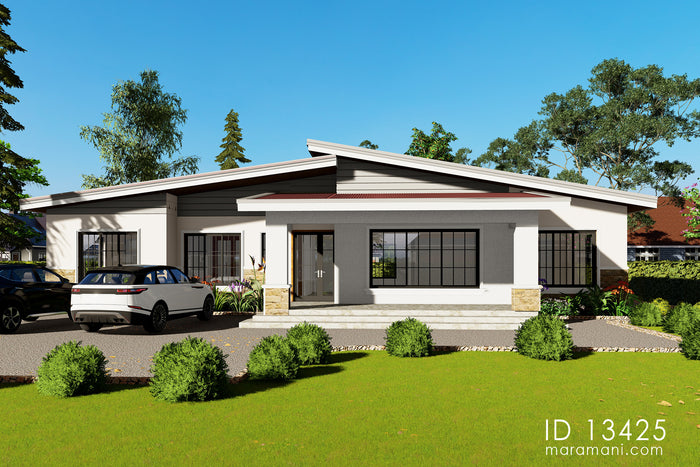 3 bedroom one story house design