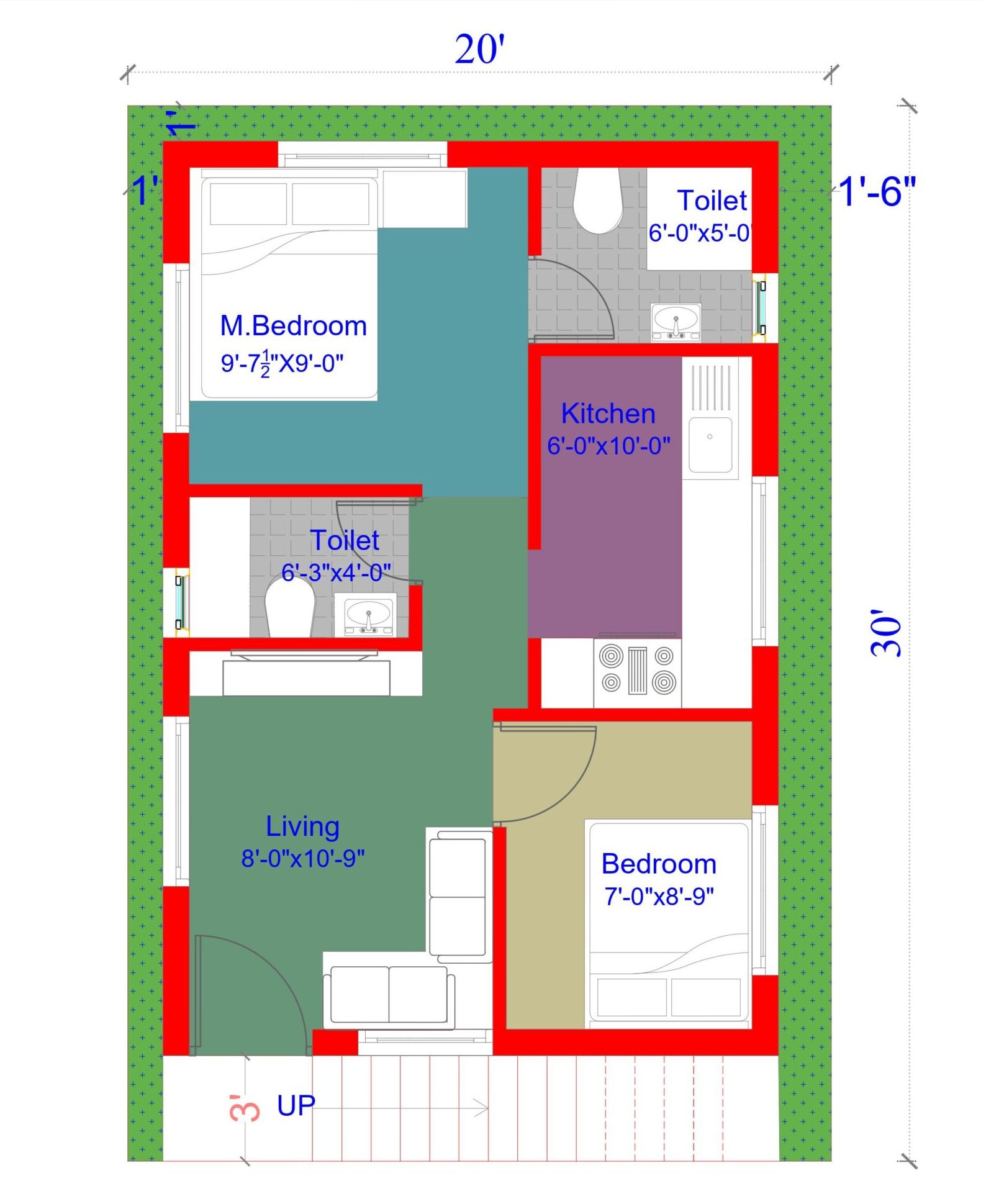600 sq ft house plan