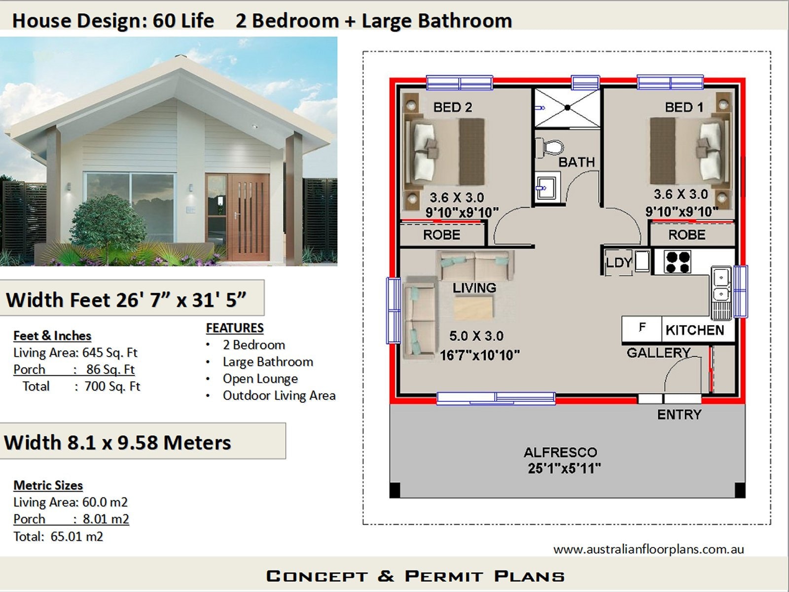 700 sq ft house plans 2 bedroom