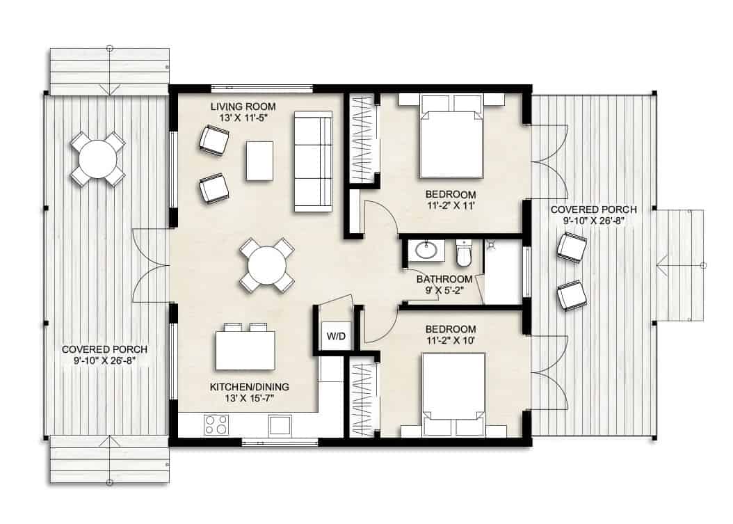 800 sq feet floor plan