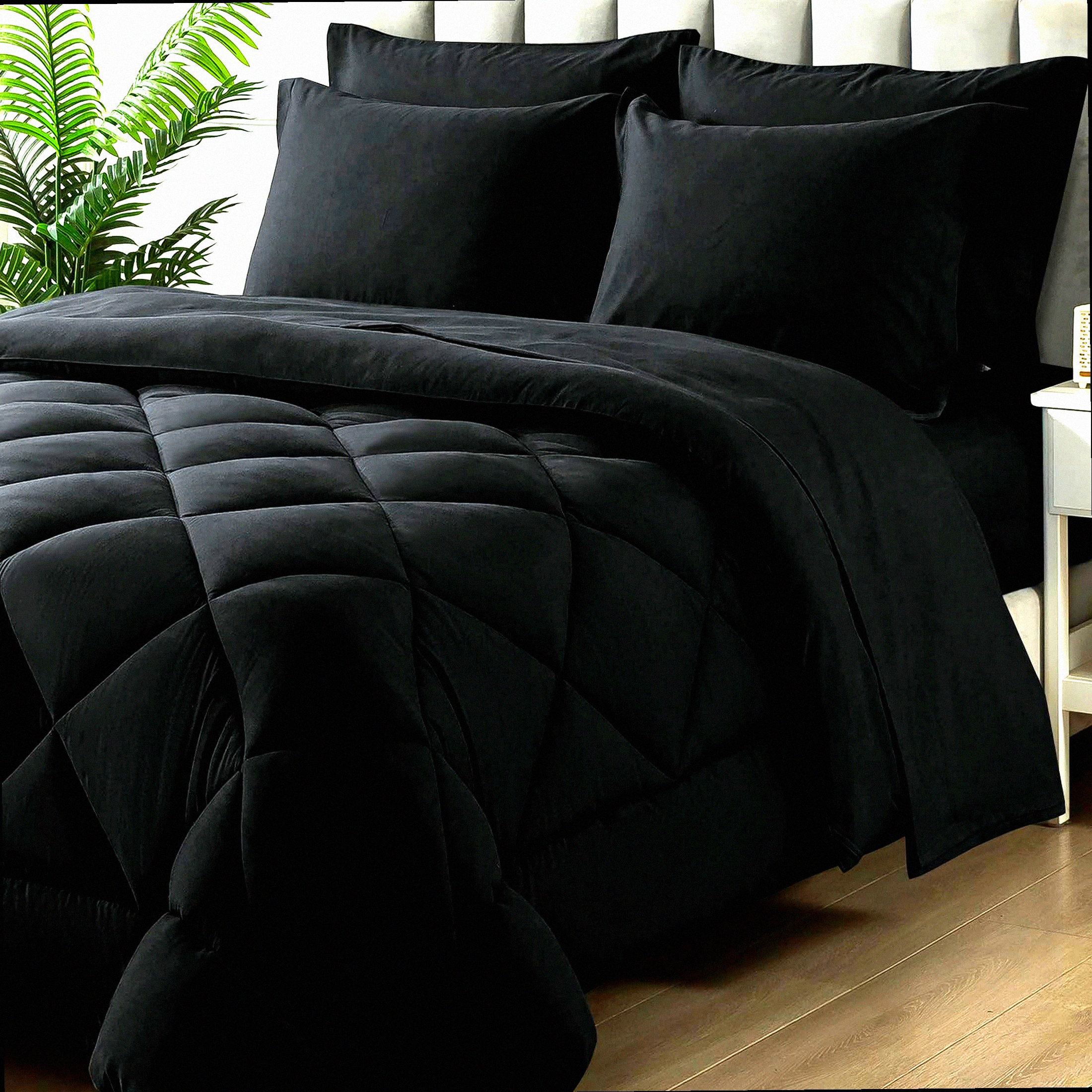 black queen size bed set