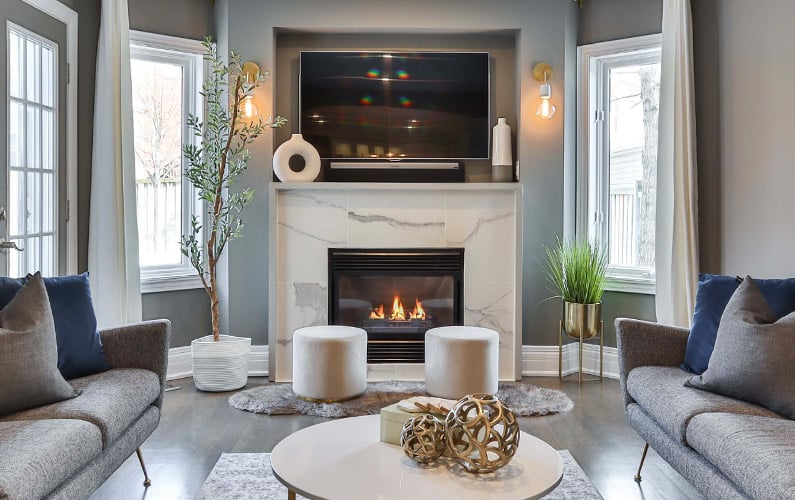 can you put a tv above a wood burning fireplace