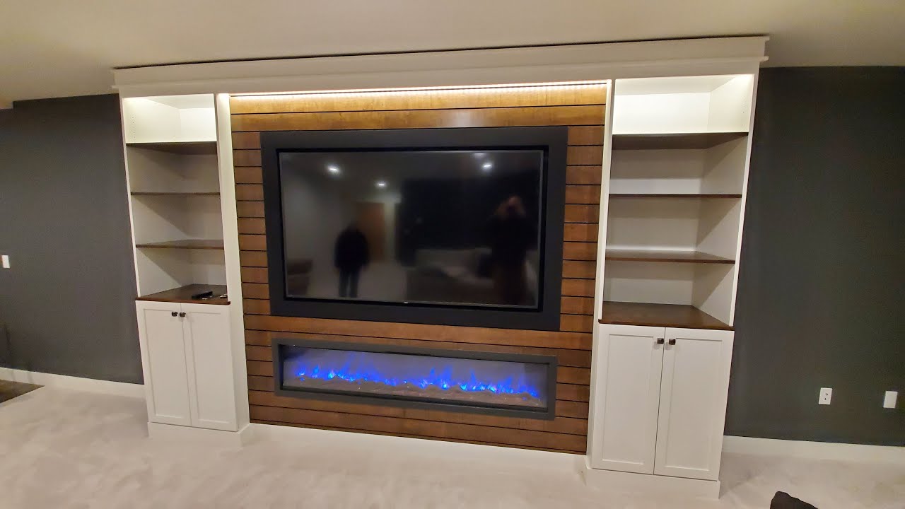 custom built in entertainment center with fireplace