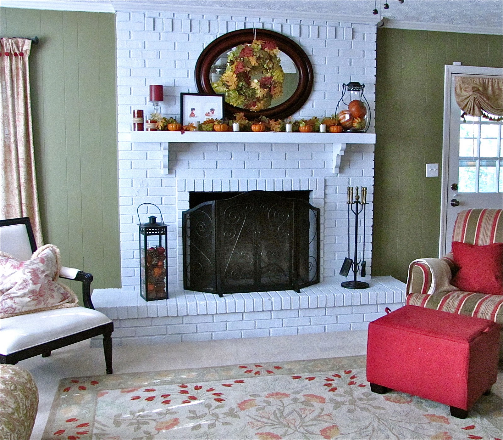 decorating ideas for brick fireplace mantel