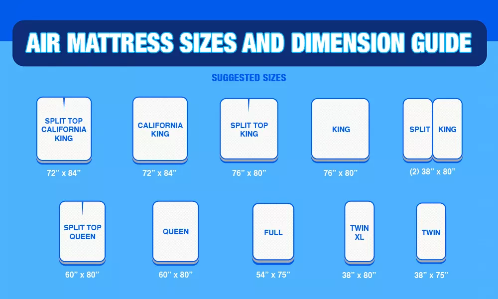 dimensions of queen air mattress
