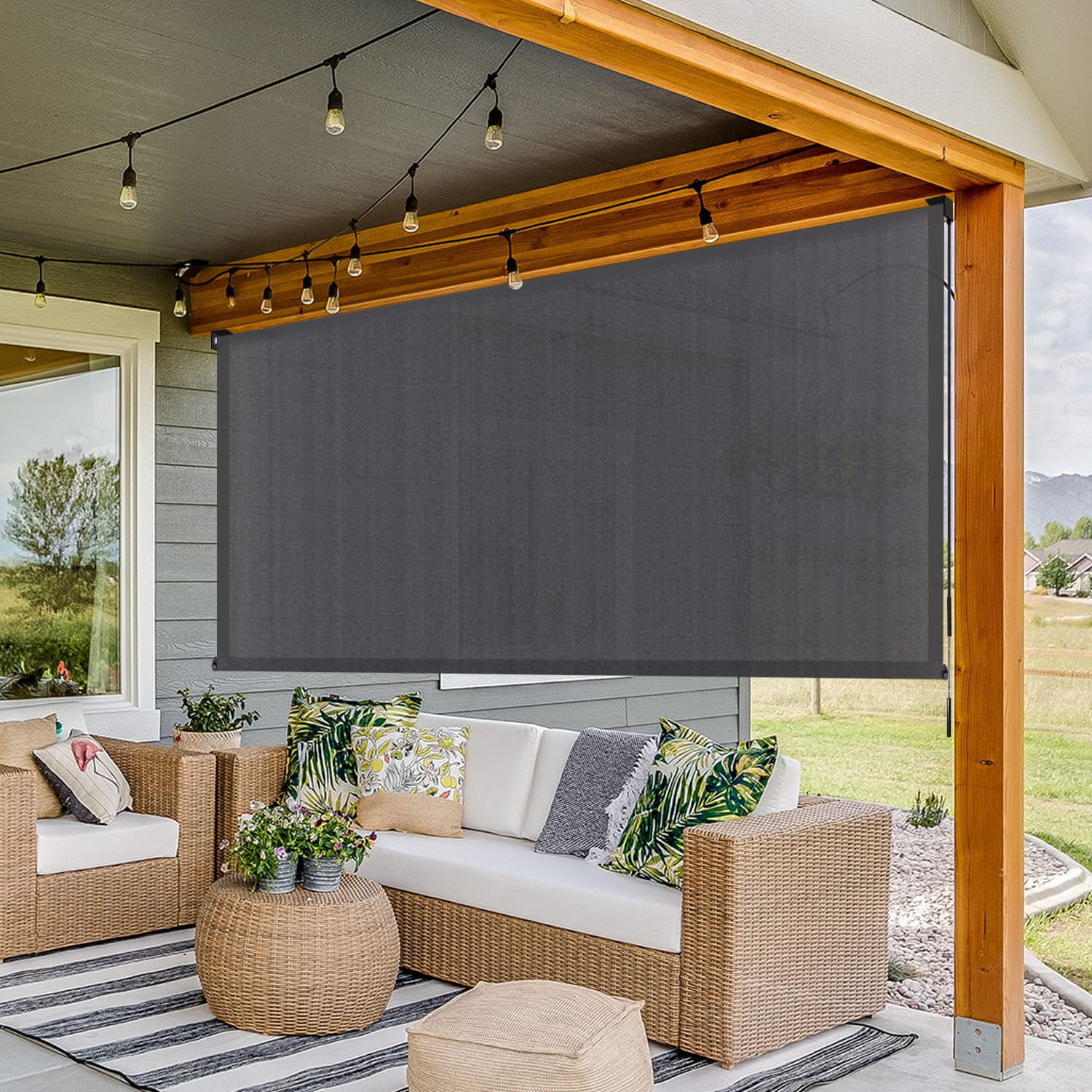 exterior roller shades for patio