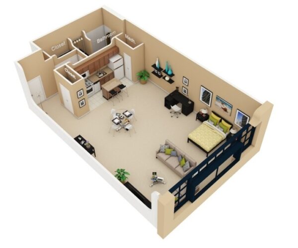floor plans for a studio apartment