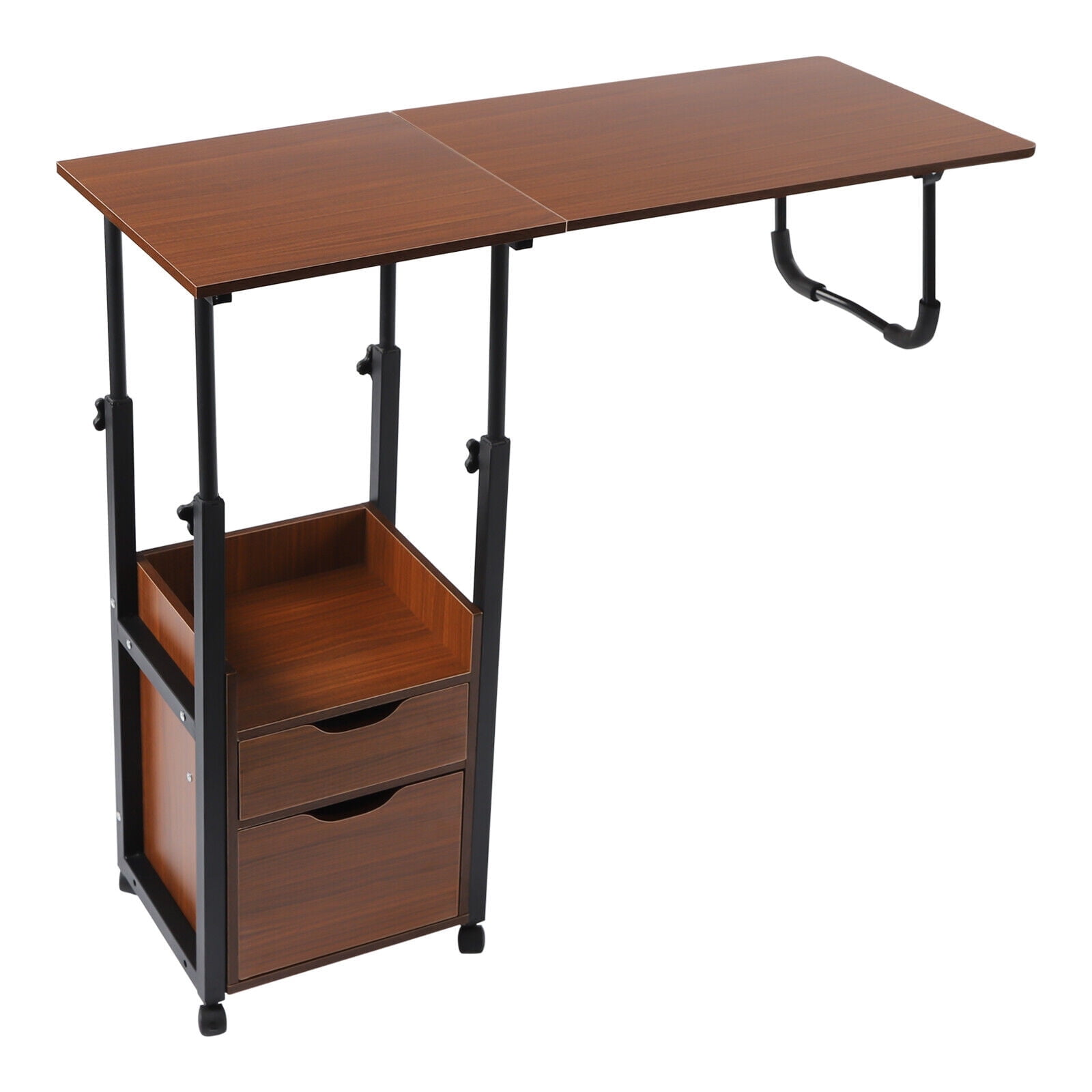 hospital overbed table with drawer