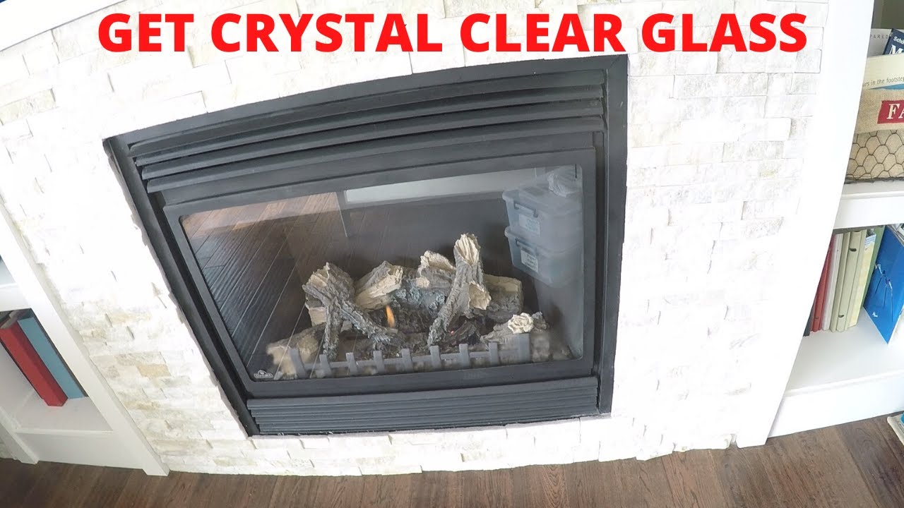 how to clean the glass in a gas fireplace