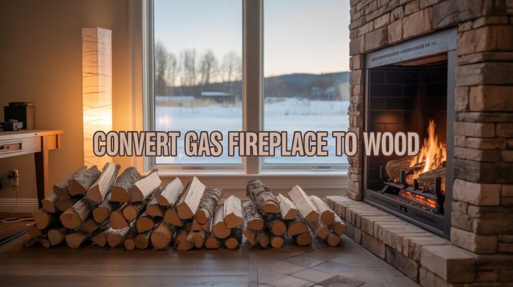 how to convert gas fireplace to wood