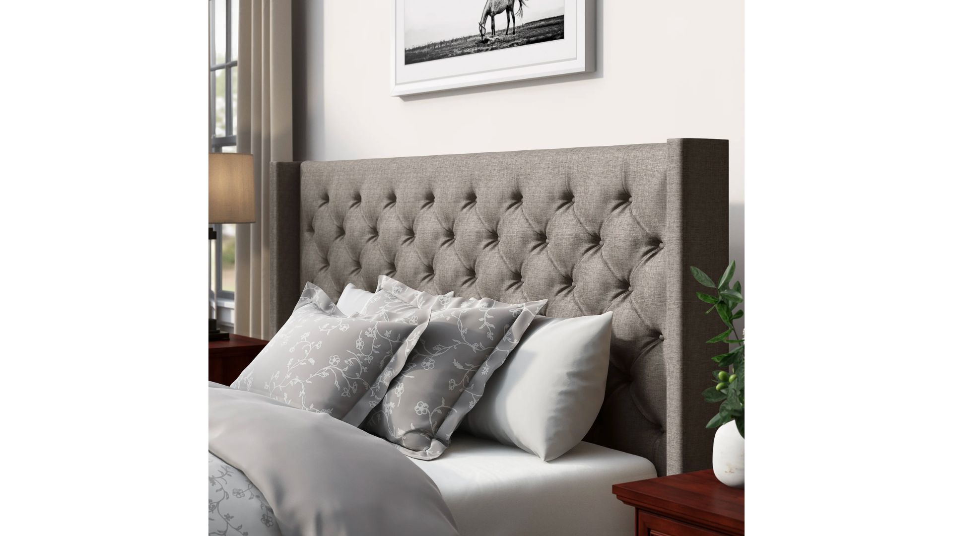 How to Style a Standalone Headboard with an Adjustable Bed Frame