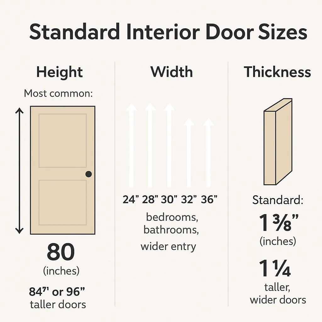 how wide is a bedroom door