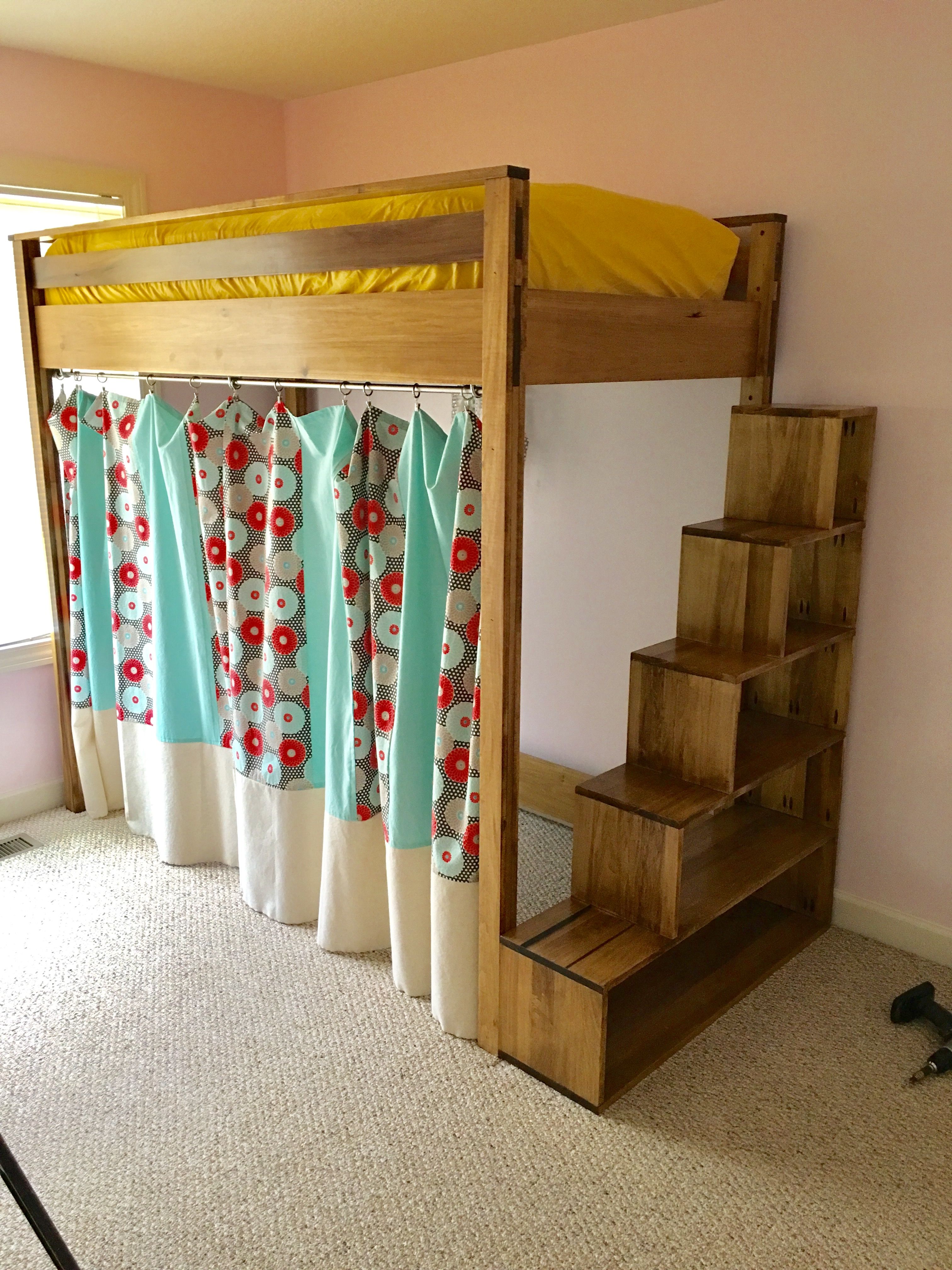 loft bunk bed with steps