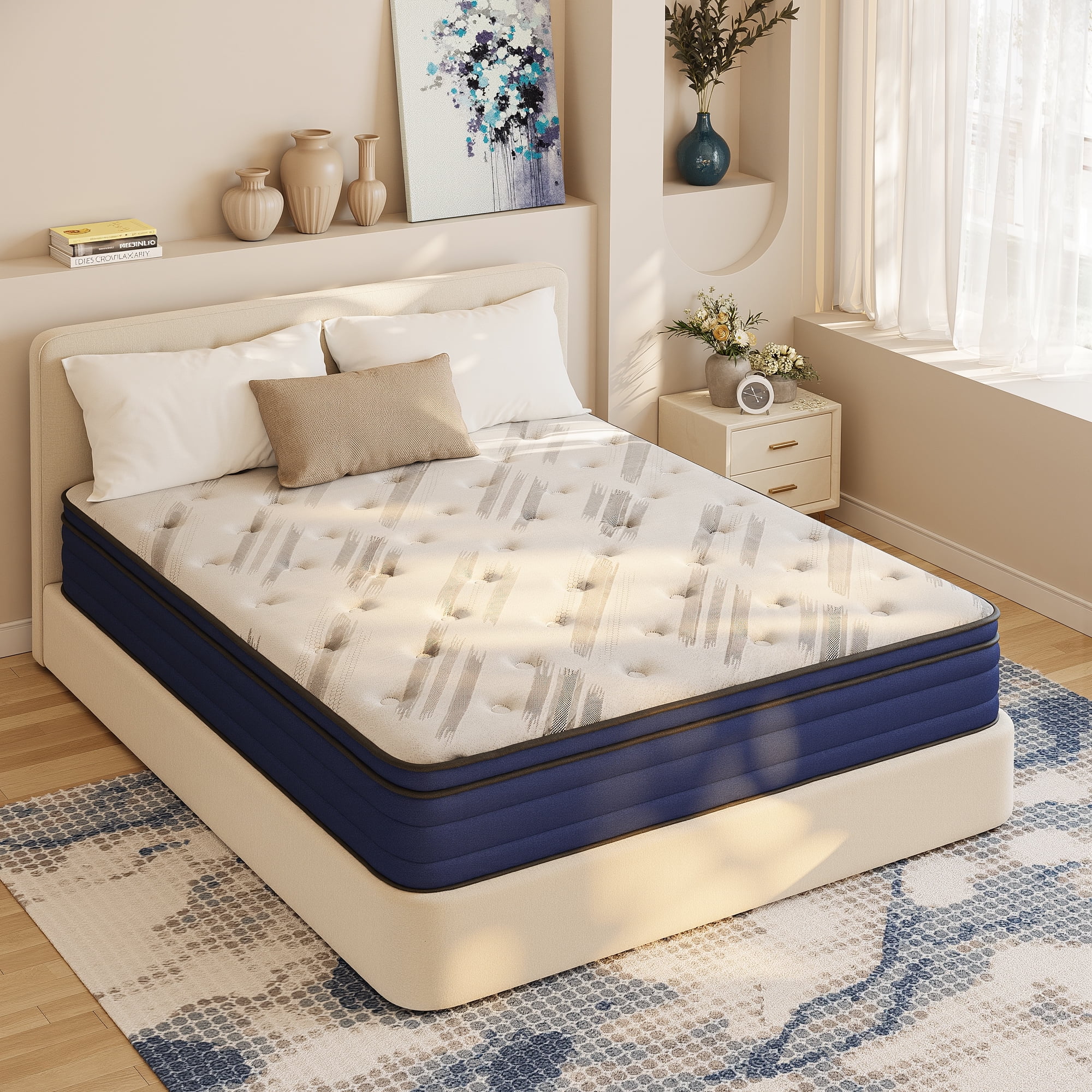 memory foam mattress and box spring