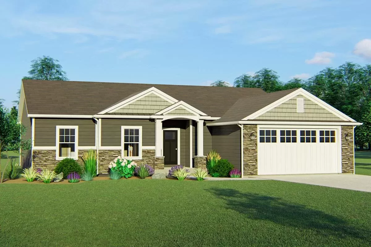 one story home plans with basement