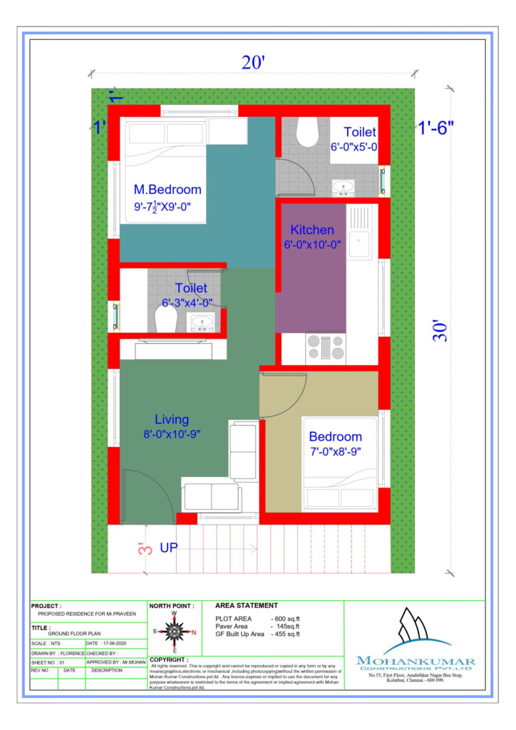 plan for house in 600 sq ft